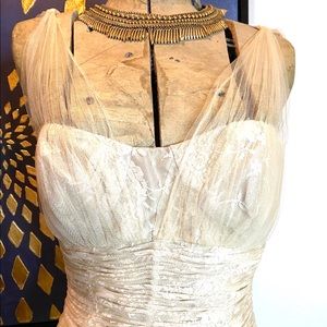 Vintage Fairy-Tale Disney Wedding Dress Champagne Size 12